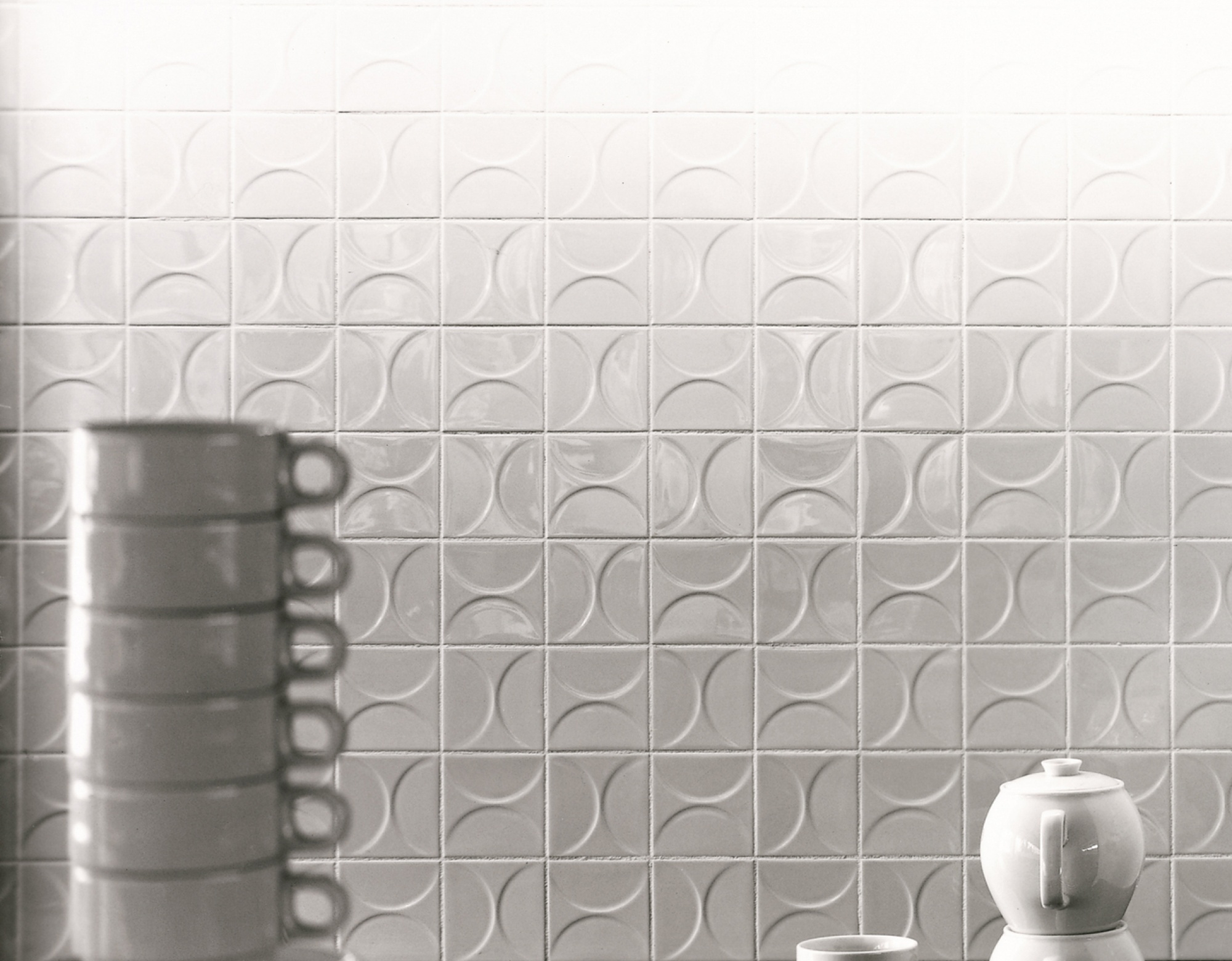 Ersatzfliese Wand Mosa E1258 2200 AC weiß glänzend Wellen 15 x 20 cm 